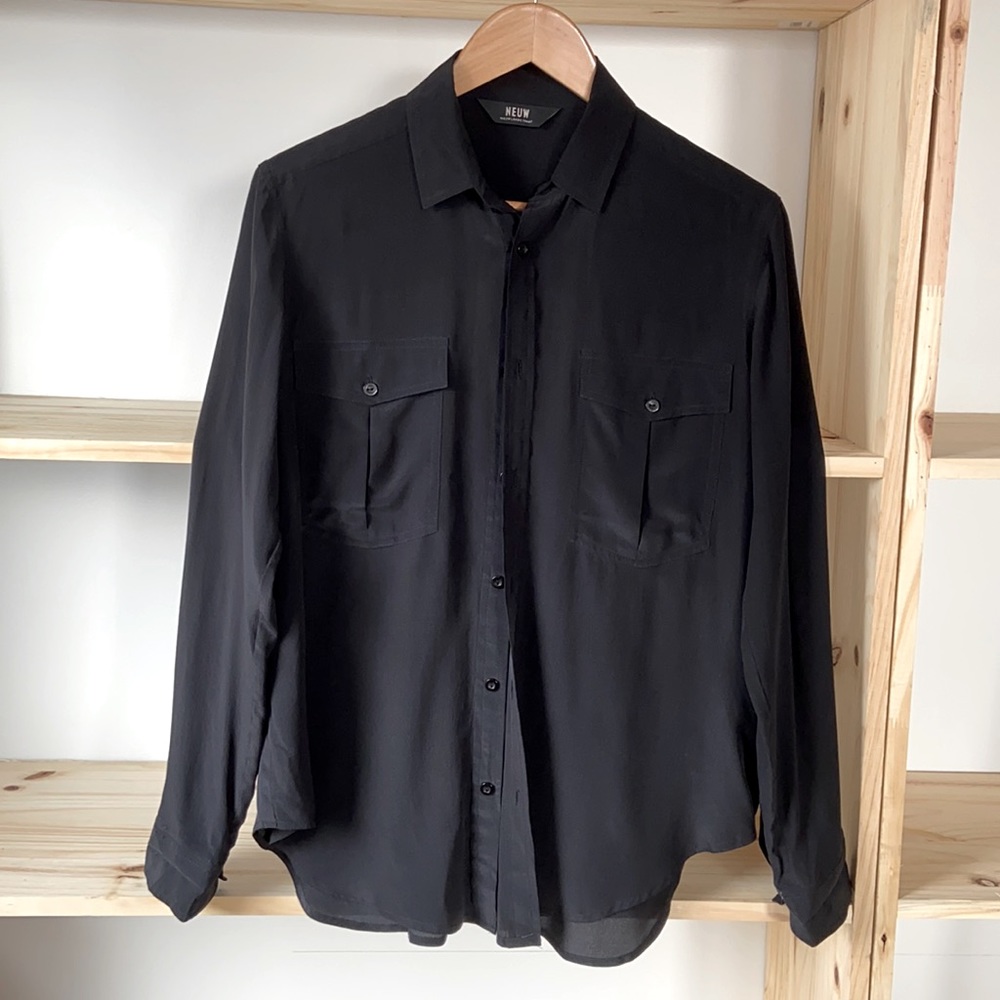 NEUW 100% SANDWASH SILK SHIRT